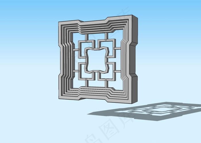 花窗3D模型