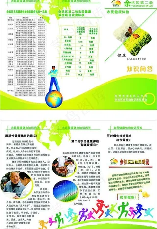农民健康体检知识问答三折页图片