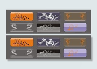 透明质感花纹按钮图片