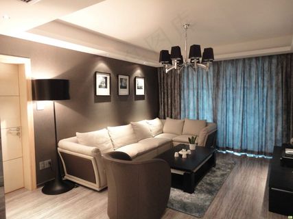 暗色客厅吊灯设计