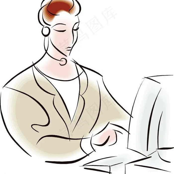 录文字的女人图片