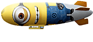 黄色小兵横躺热气球图片