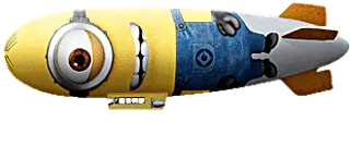 黄色小兵横躺热气球图片