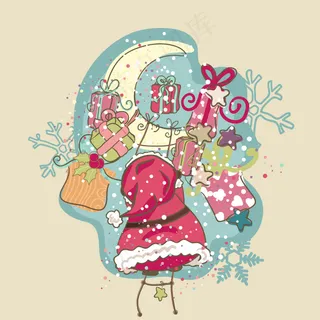 印花矢量图 卡通 卡通静物 礼品盒...