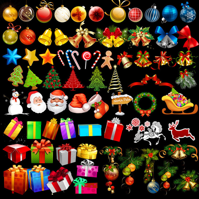 圣诞小装饰PSD素材