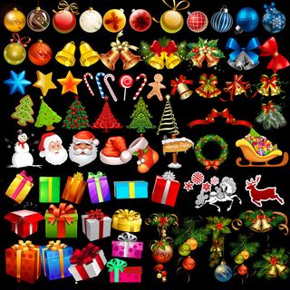 圣诞小装饰PSD素材