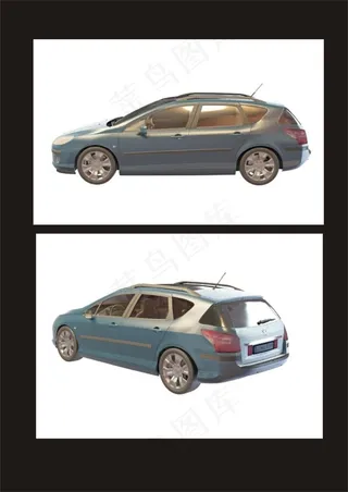 标致小轿车3d模型