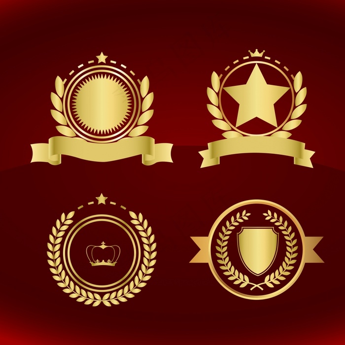 金色勋章标签
