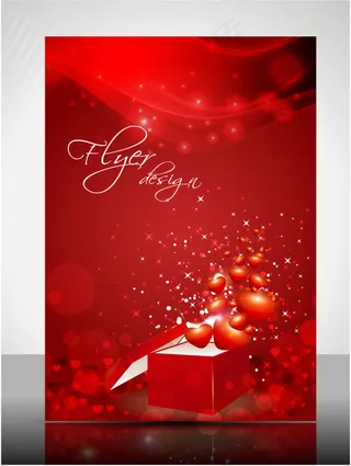 情人节海报背景矢量素材