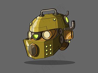 卡通机器人头部