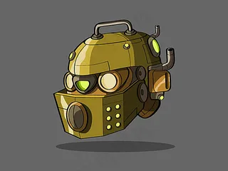 卡通机器人头部