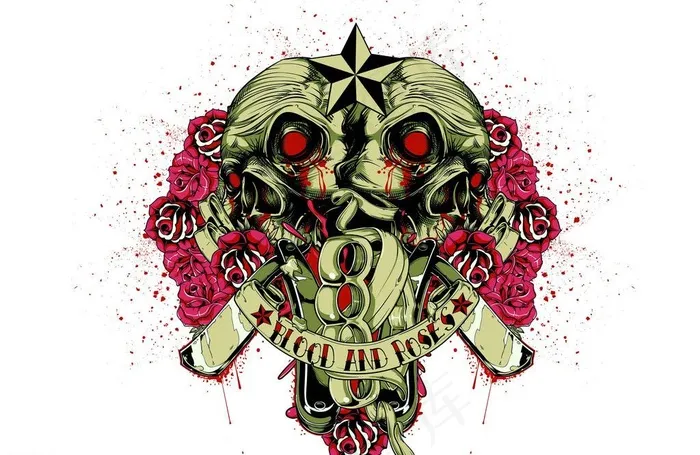 t恤图案图片eps,ai矢量模版下载