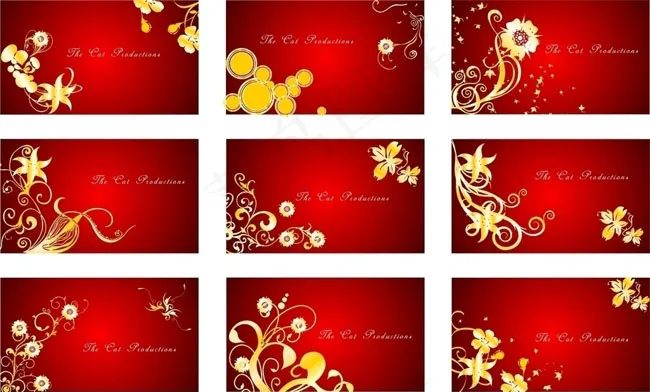 高档卡片潮流花纹广告设计cdr矢量模版下载