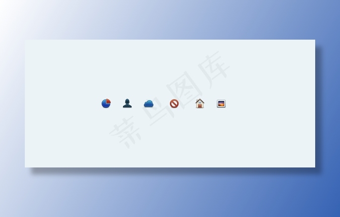 6振动的微型网站图标集PSD