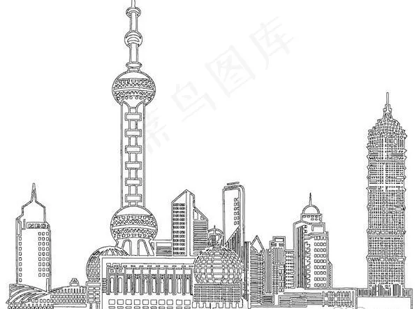 东方明珠矢量图ai矢量模版下载