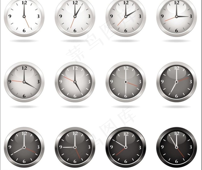 简约 时钟 刻度图片