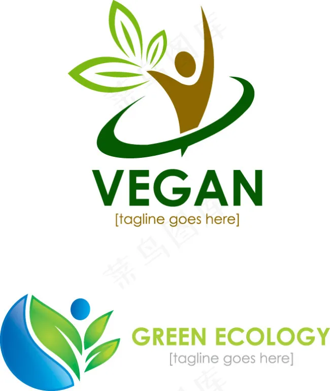 蓝色水滴形标志合集图片eps,ai矢量模版下载