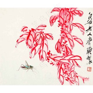 是叶青青花片红 剪裁无巧似春风