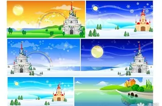 卡通矢量风景之八