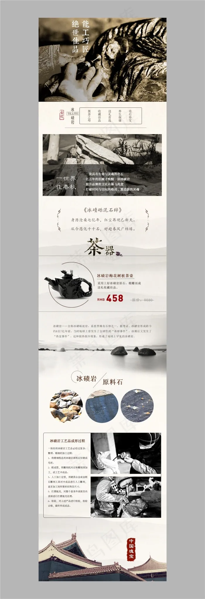 冰碛岩宝贝详情页(750X3301(DPI:72))psd模版下载