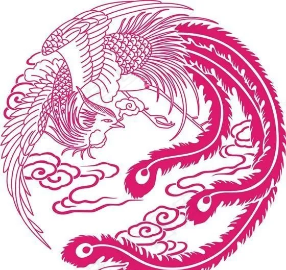 龙纹呈祥 凤凰矢量素材 古典元素 ...cdr矢量模版下载