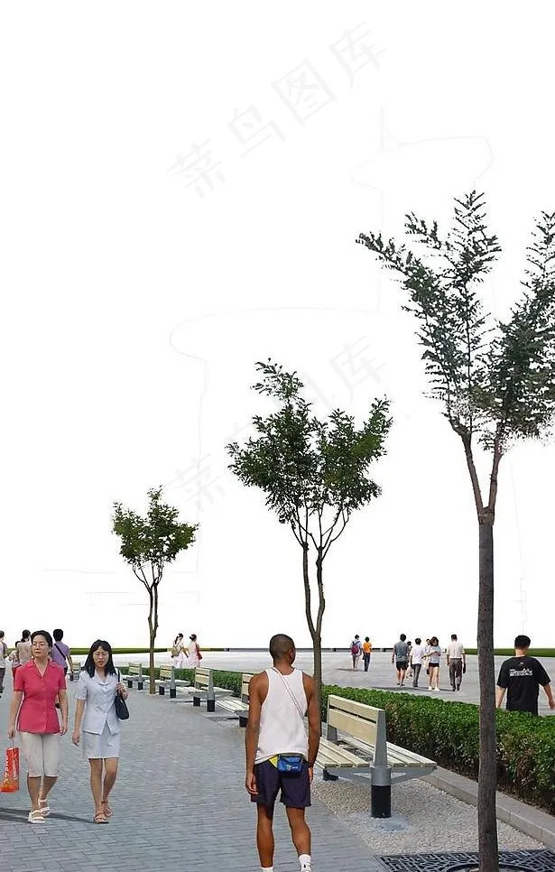 广场绿化环境设计135图片psd模版下载