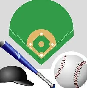 棒球装备矢量素材eps,ai矢量模版下载