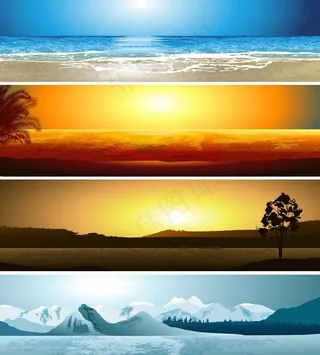 海边 夕阳 草原 雪图片