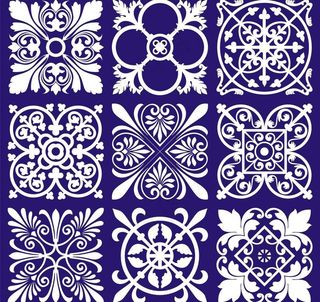 四方连续大花图片