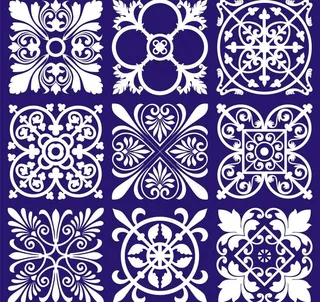 四方连续大花图片