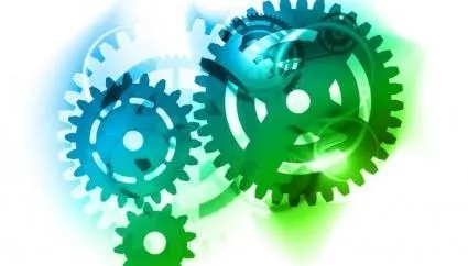 摘要彩色齿轮矢量图形eps,ai矢量模版下载