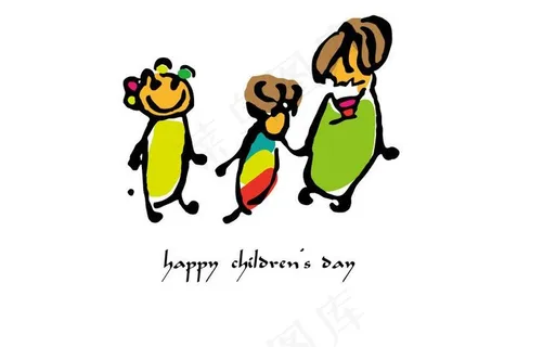 手绘儿童节标识图片