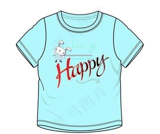 兔子字母t恤图片