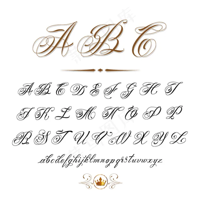 花体英文字母设计矢量素材eps,ai矢量模版下载