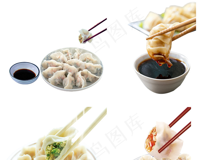 筷子夹水饺png图片美食海报素材