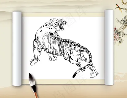 目光炯炯的老虎