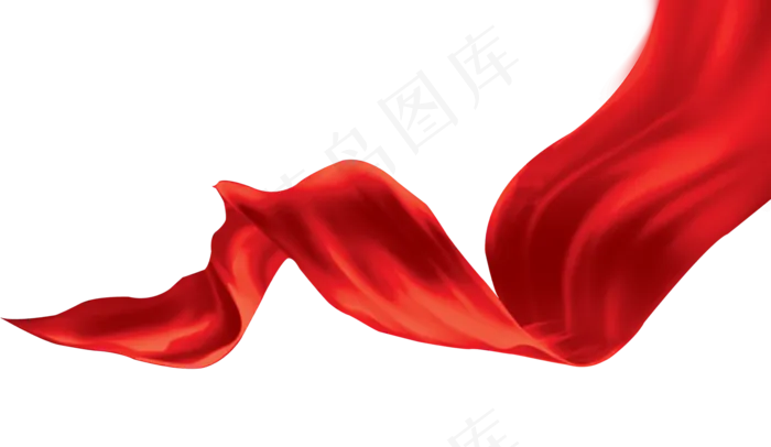 红色中国风彩带飘带装饰(1941x1126)