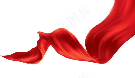 红色中国风彩带飘带装饰(1941x1126)
