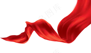 红色中国风彩带飘带装饰(1941x1126)