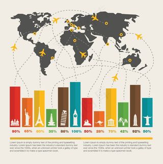 旅游信息图表矢量