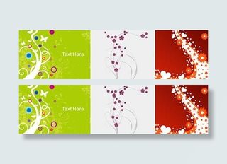 3款时尚花纹元素矢量素材