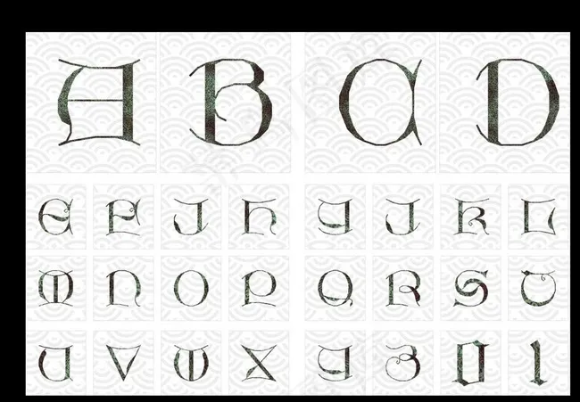 英文字体设计图片cdr矢量模版下载