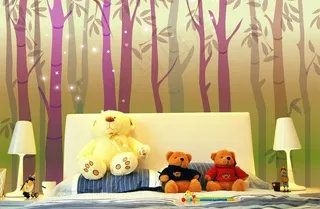 儿童房背景墙图案图片