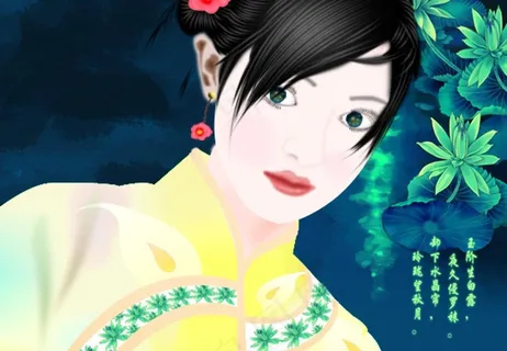 手绘美女图片 手绘美女图片