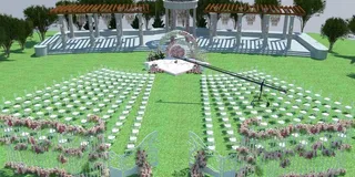 草坪婚礼 sketchup 3D婚...