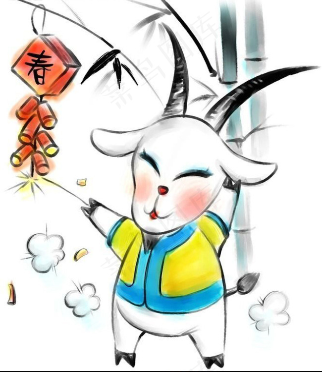 羊年卡通年画