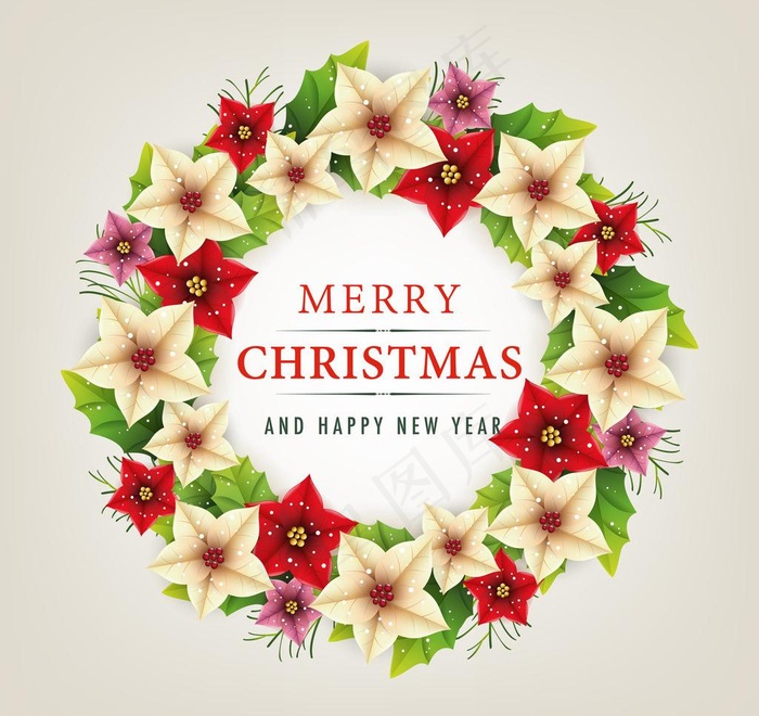 圣诞花圈图片