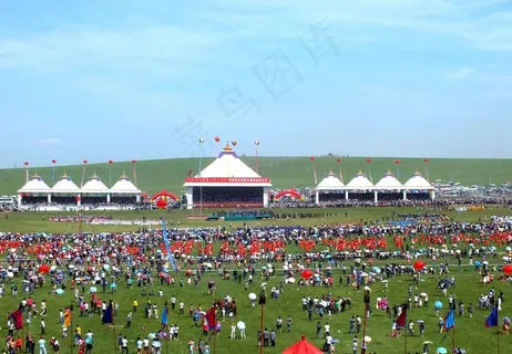 俯瞰那达慕现场图片