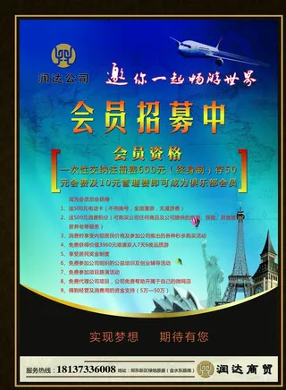 会员招募张贴海报A4纸张图片