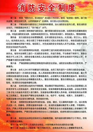 消防安全制度图片